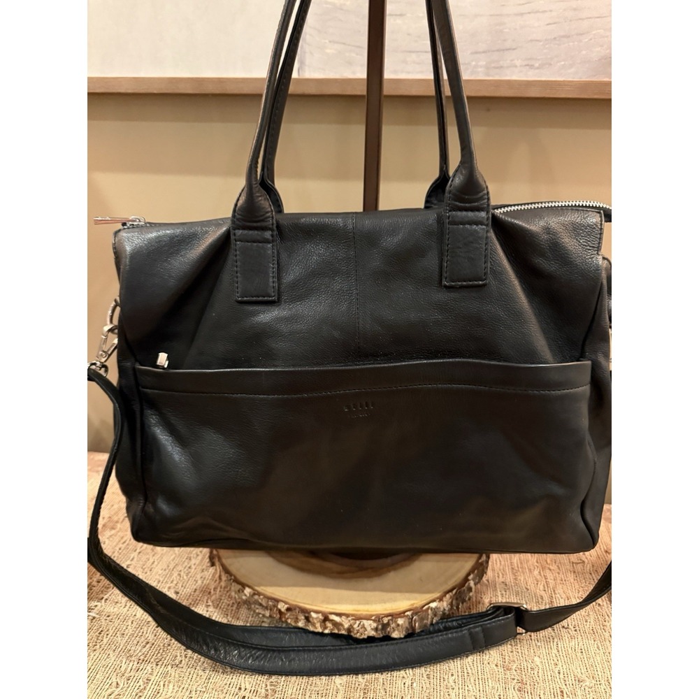 Still Nordic stillAnouk Black Supple Leather Large Work Weekend Bag Laptop